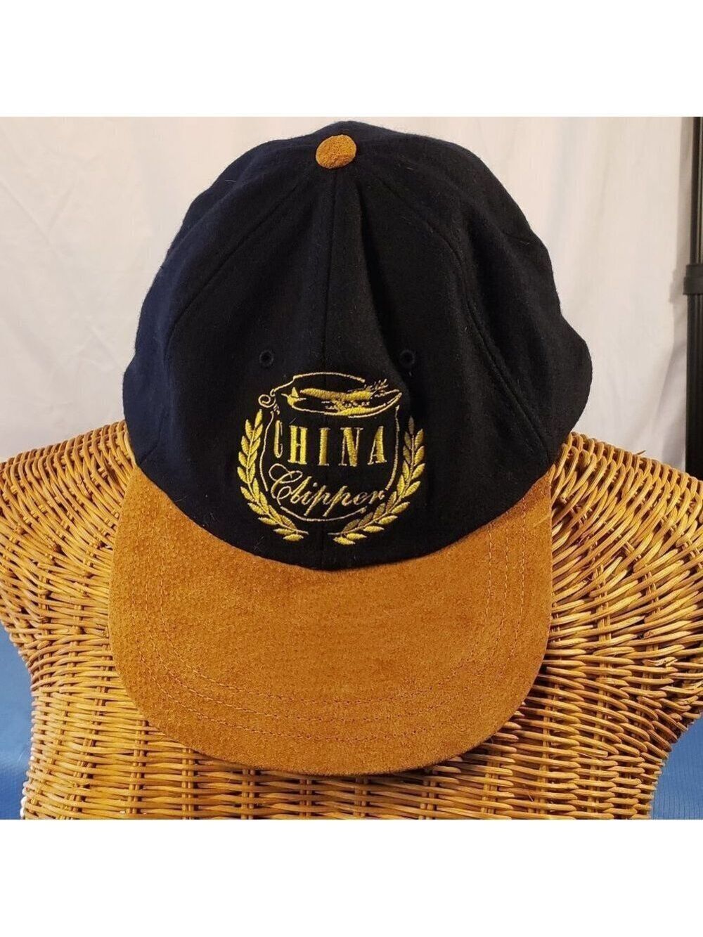 Men's CHINA CLIPPER Ball Cap w/Brown Suede Bill - OS